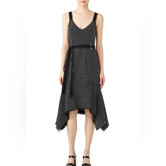 Derek Lam 10 Crosby Striped Cami Dress with Tie Belt. Size 10. - Picture 1 of 8
